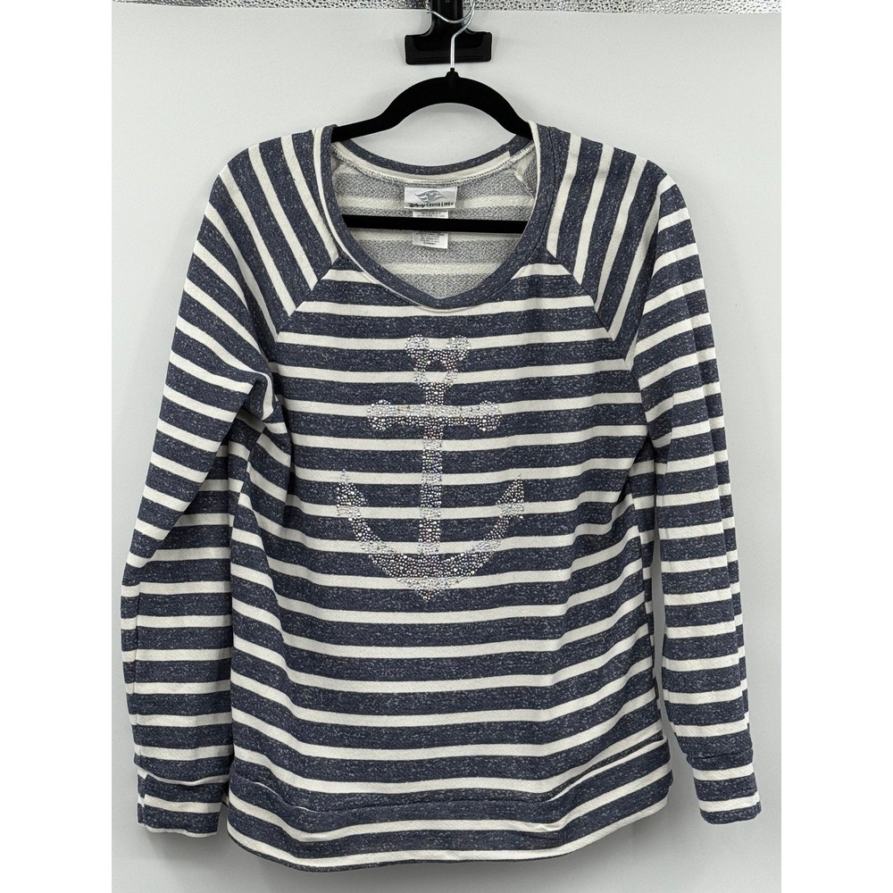 #177 Disney Cruise Lines Terrycloth Sparkle Mickey Anchor Bling Sz‎ L